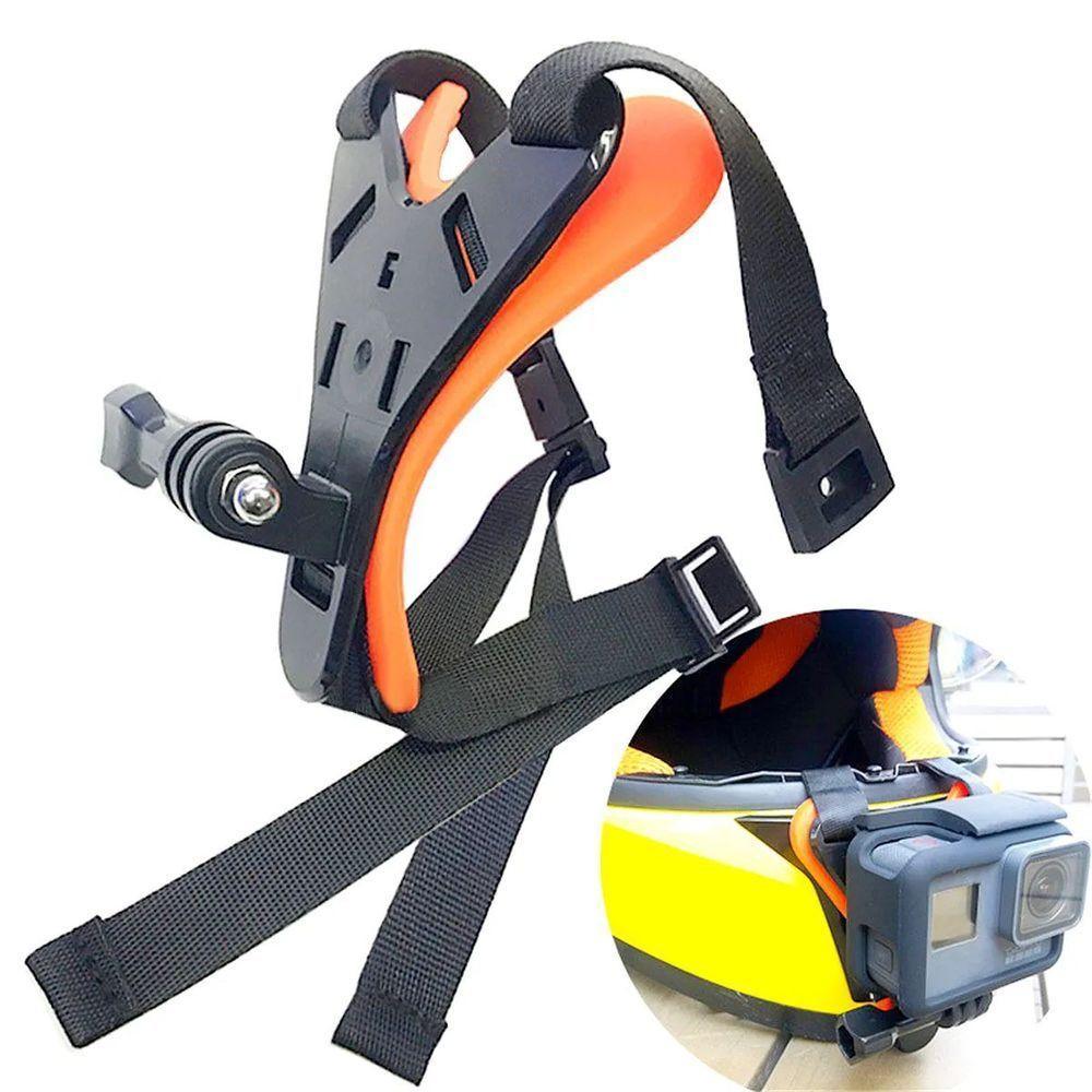 Fivela com Adaptador Capacete Queixeira para GoPro e Similares Cor Laranja - 5
