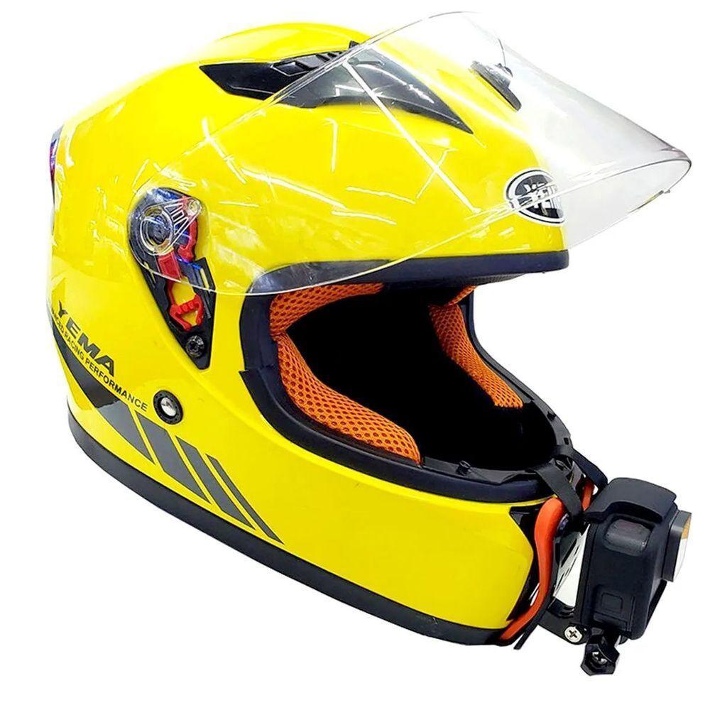 Fivela com Adaptador Capacete Queixeira para GoPro e Similares Cor Laranja - 6