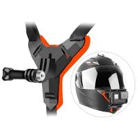 Fivela com Adaptador Capacete Queixeira para GoPro e Similares Cor Laranja
