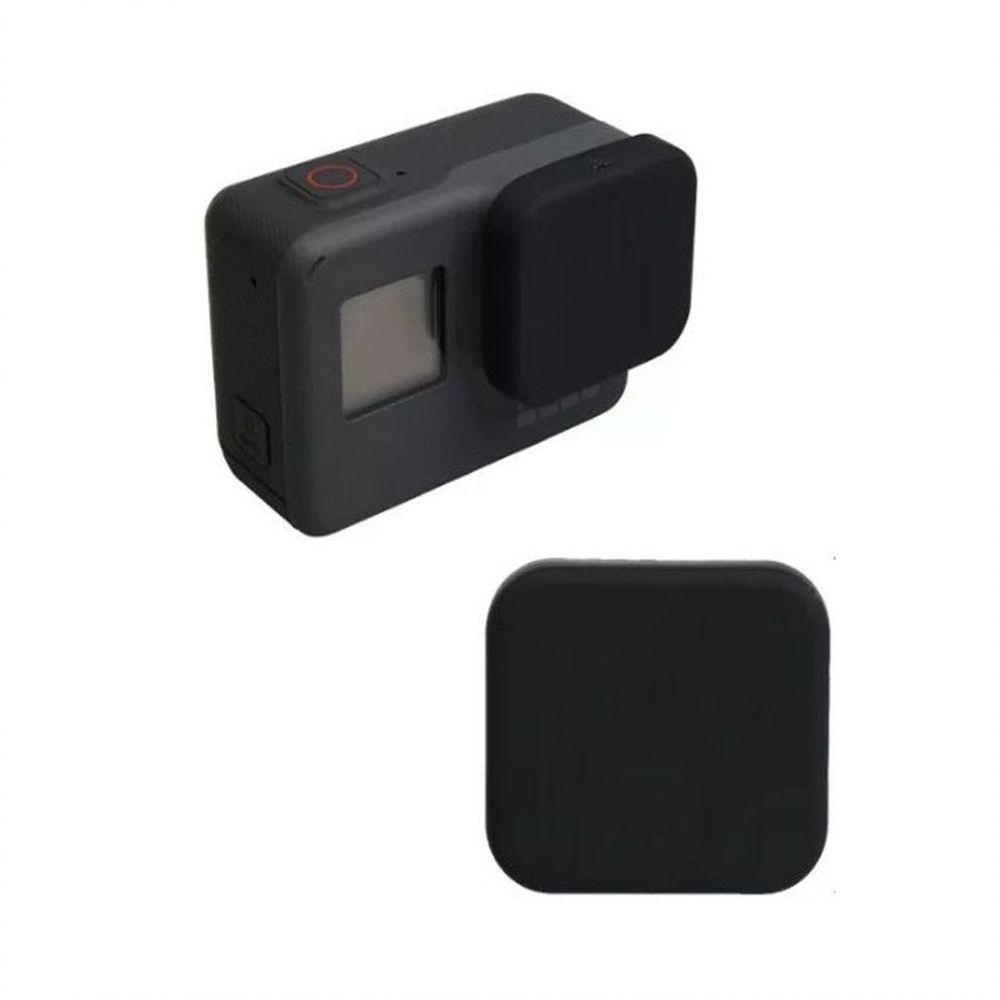 Tampa Protetora De Lente Em Silicone Preta Gopro Hero 5/6/7 - 1