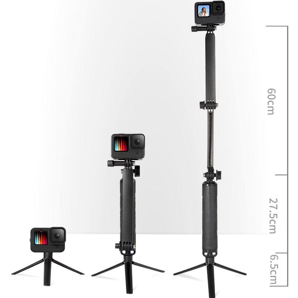 Bastão 3-Way à Prova D'água 60cm para GoPro e Similares - Telesin - 2