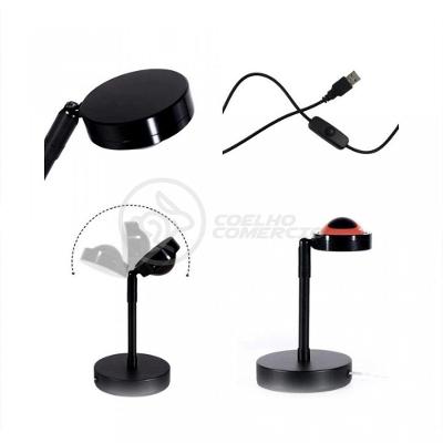 Mini Ring Light Sunset Projetor Lâmpada Tiktok Usb Arco íris