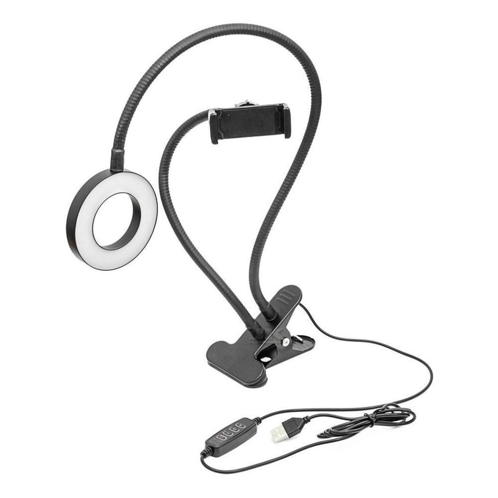 Hing Light Led Suporte Celular Tripe Mesa Iluminador Luz Iluminacao Anel Fotografia Video 2 Em 1 - 1