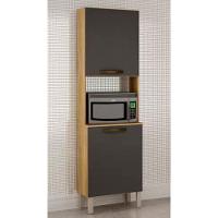 Cozinha Torre Quente Valência Carvalho/grafite Salleto Móveis Carvalho Com Grafite - 1