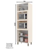 Torre Quente 02 Fornos 71,5 Cm Connect Henn Off White - 3