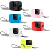 Capa Silicone Sleeve + Cordão Lanyard  para GoPro 5/6/7 Cor Azul - 2