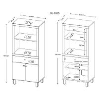 Balcão Para Forno E Microondas Bl3305 Branco Branco