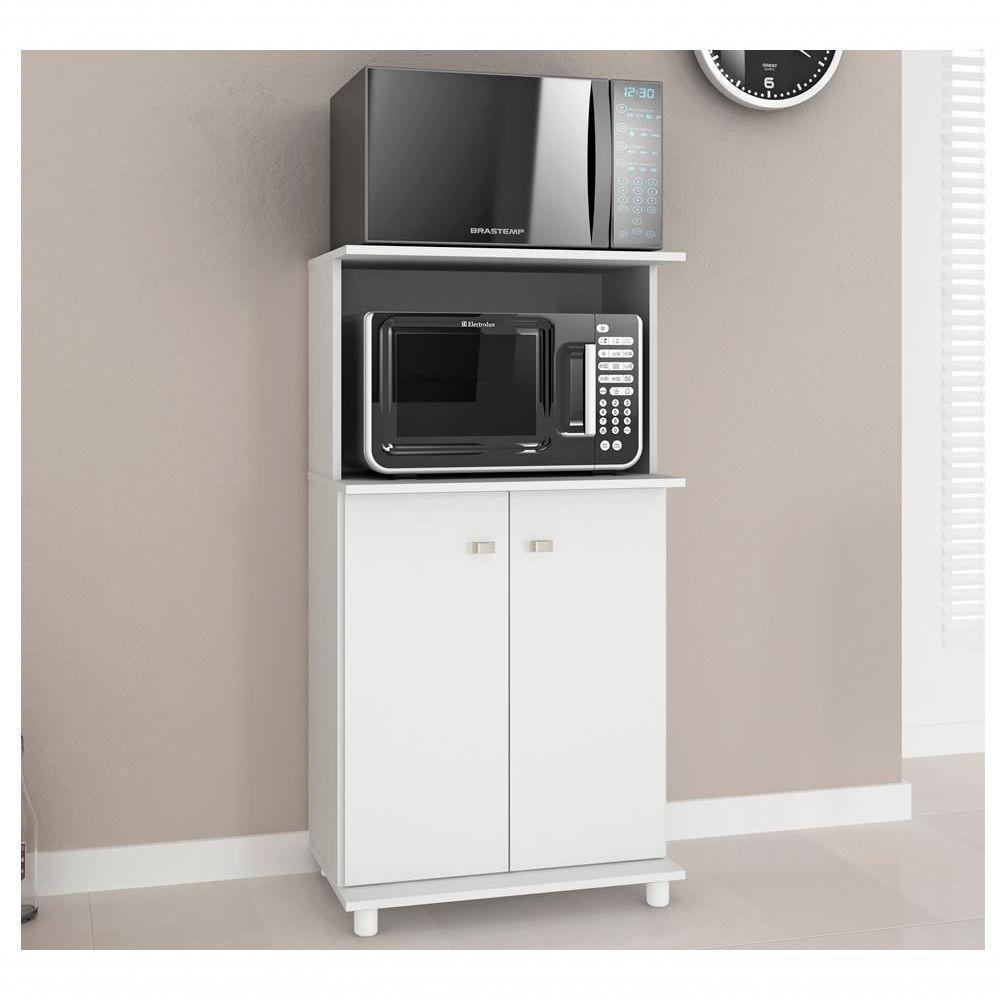 Balcão Para Forno E Microondas 02 Portas Bl3307 Branco - 1