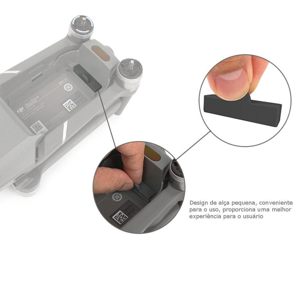 Kit 4 Peças: 3 Protetores da Bateria + 1 Protetor Entrada De Carregamento - Mavic 2 Pro E Zoom - 5