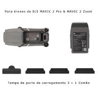 Kit 4 Peças: 3 Protetores da Bateria + 1 Protetor Entrada De Carregamento - Mavic 2 Pro E Zoom - 2