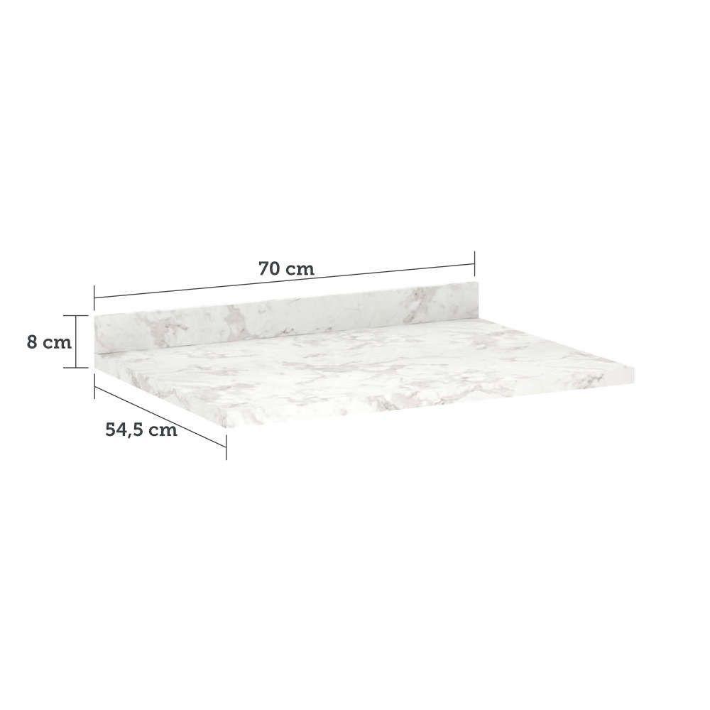 Tampo 70cm Em Mdp Com Acabamento Em Bp Luciane Móveis Marmore Bp - 6
