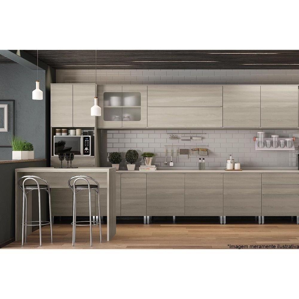 Tampo p/ Balcão Cozinha Canto Reto B649 98cm Preto Brilho - Kappesberg - 3