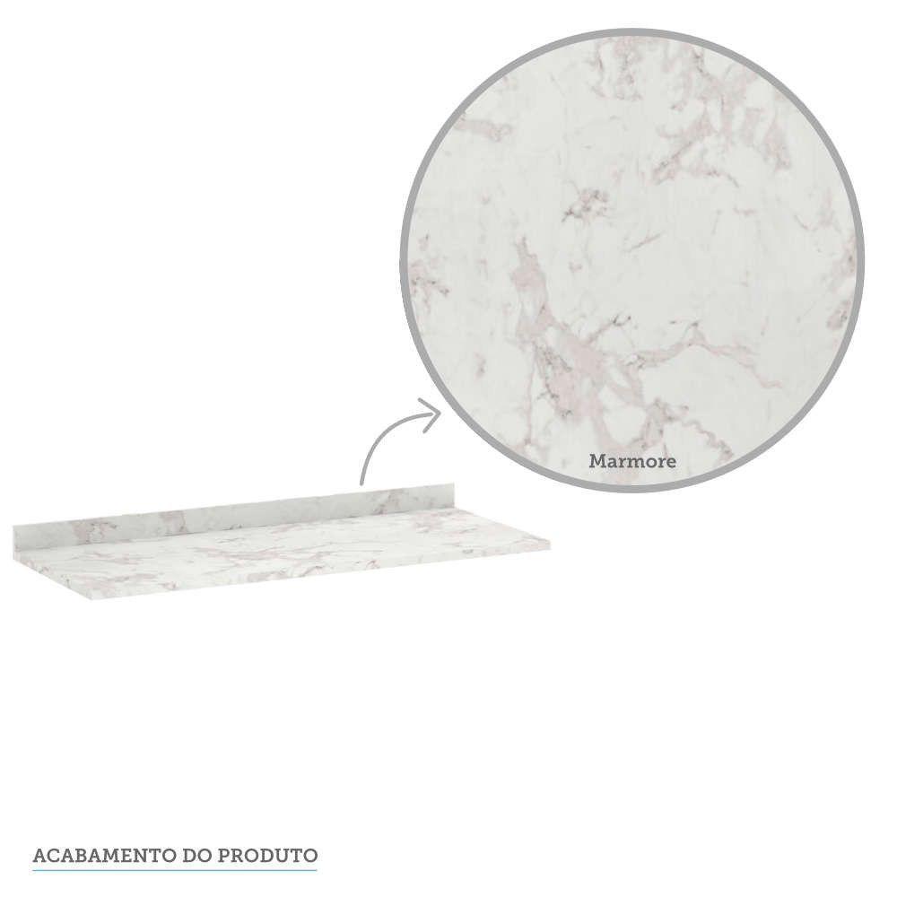 Tampo Para Balcão 120cm Em Mdp 25mm Com Acabamento Em Bp Luciane Móveis Marmore Bp - 6