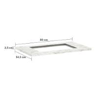 Tampo 80Cm C/ Furo Para Cooktop 4 Bocas 50Cm X 35Cm E Pré Fu - 4