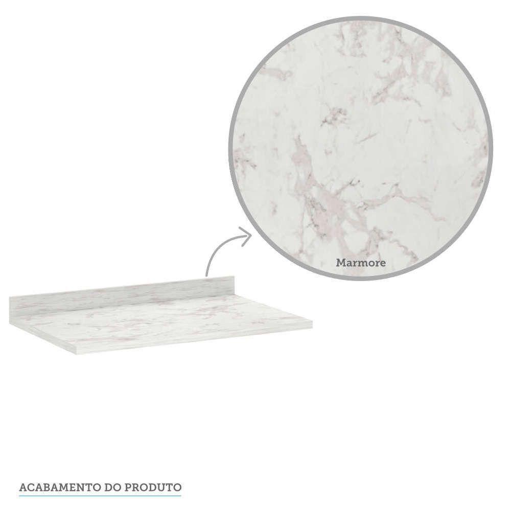 Tampo 80Cm Em Mdp Com Acabamento Bp Marmore Bp - 3