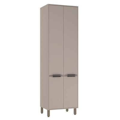 Paneleiro Simples 70cm 4 Portas Luciane Móveis Cinammon