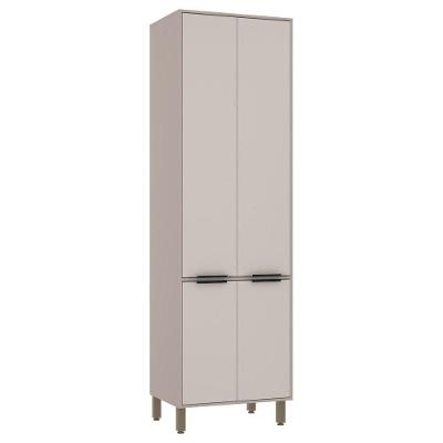 Paneleiro Simples 70cm 4 Portas Luciane Móveis Cinammon Bege