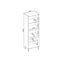 Paneleiro De Cozinha Duplo Forno 4 Portas Firenze Amendola/nude Prime Tx - Demóbile - 3