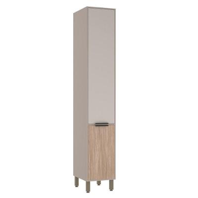 Paneleiro Simples 40cm 2 Portas Luciane Móveis Cinammon Bege Cumaru