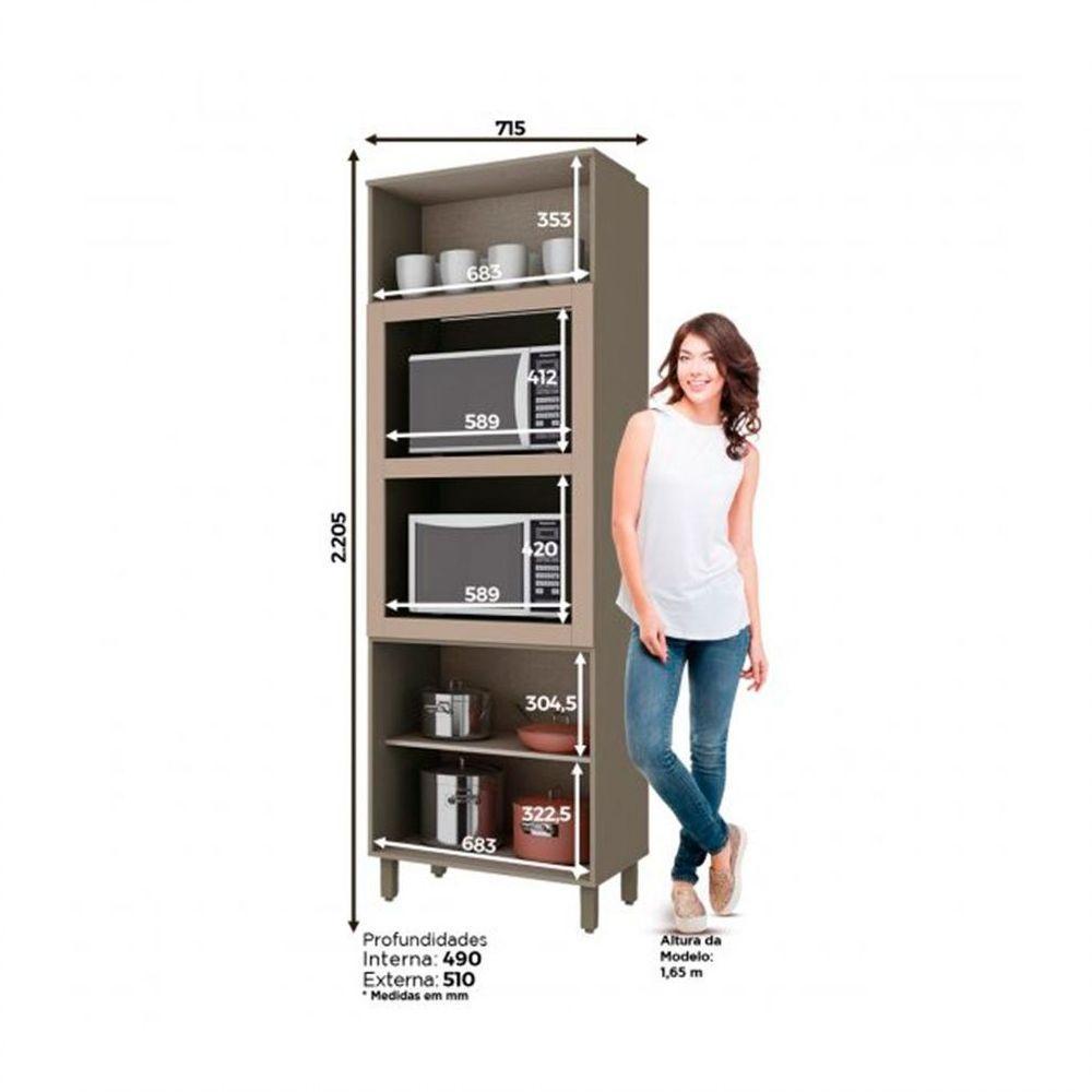 Paneleiro Henn 2 Fornos 71.5Cm C69-35 Duna Cristal - 2