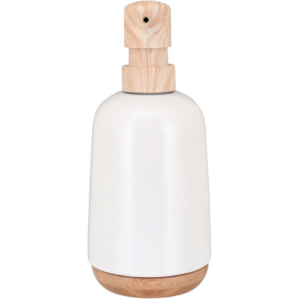 Porta Sabonete Liquido 200Ml Cerâmica Branco - 6