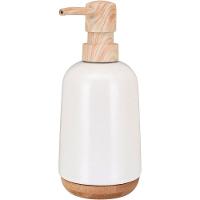 Porta Sabonete Liquido 200Ml Cerâmica Branco - 10