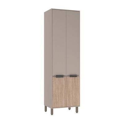 Paneleiro Simples 70cm 4 Portas Luciane Móveis Cinammon Cinammon Cumaru