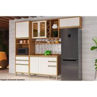 Paneleiro de Cozinha Modulado Tempranillo 3 Portas 70cm Amendoa/Off White - Ronipa - 9