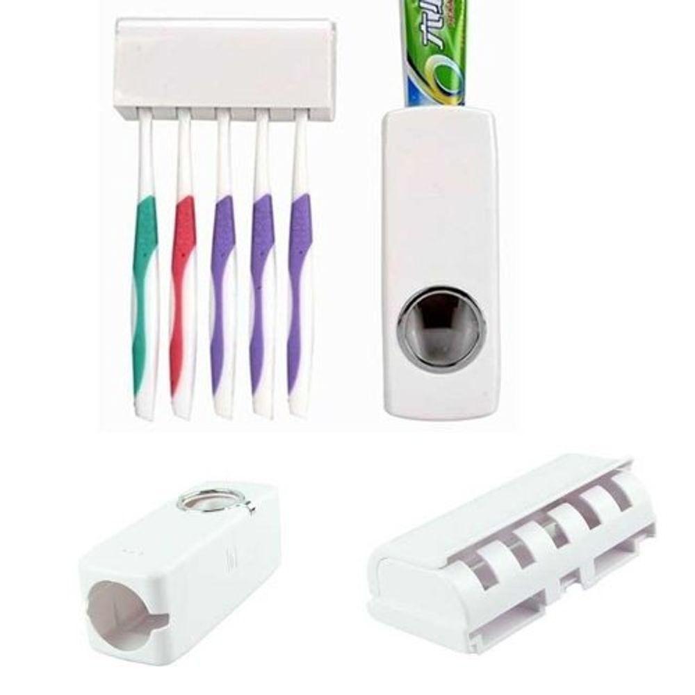 Suporte Para Escova Dispenser De Pasta De Dente Automatico - 2