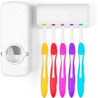 Dispenser De Creme Dental C/porta Escovas Branco - 1