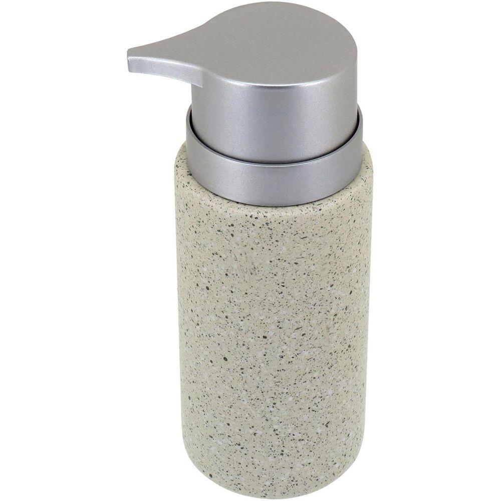 Clássico Porta Sabonete Liquido 16X8X6Cm 260Ml Cerâmica Bege - 2