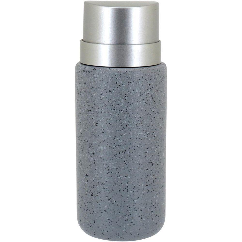 Clássico Porta Sabonete Liquido 16X8X6Cm 260Ml Cerâmica Cinza - 4