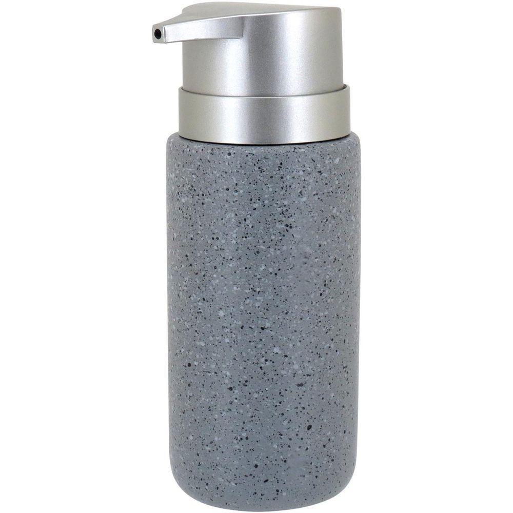 Clássico Porta Sabonete Liquido 16X8X6Cm 260Ml Cerâmica Cinza - 6