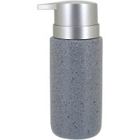 Clássico Porta Sabonete Liquido 16X8X6Cm 260Ml Cerâmica Cinza - 1
