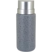 Clássico Porta Sabonete Liquido 16X8X6Cm 260Ml Cerâmica Cinza