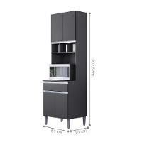 Paneleiro 4 Portas Regianna Cinza