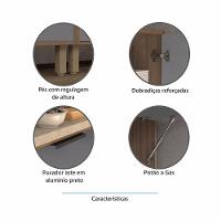 Paneleiro Torre Quente 70cm 3 Portas Com Espaço Para Forno E Micro-ondas Aspen Luciane Móveis Vanilla/beige - 2