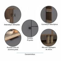 Paneleiro 70cm 2 Portas E Porta Condimentos Aspen Luciane Móveis Vanilla/beige - 2