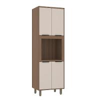 Paneleiro 70cm 4 Portas Com Espaço Para Micro-ondas Aspen Luciane Móveis Vanilla/beige - 1