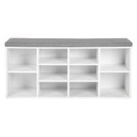 Organizador Com Assento Nichos Prateleira Madalena 100% Mdf - 2