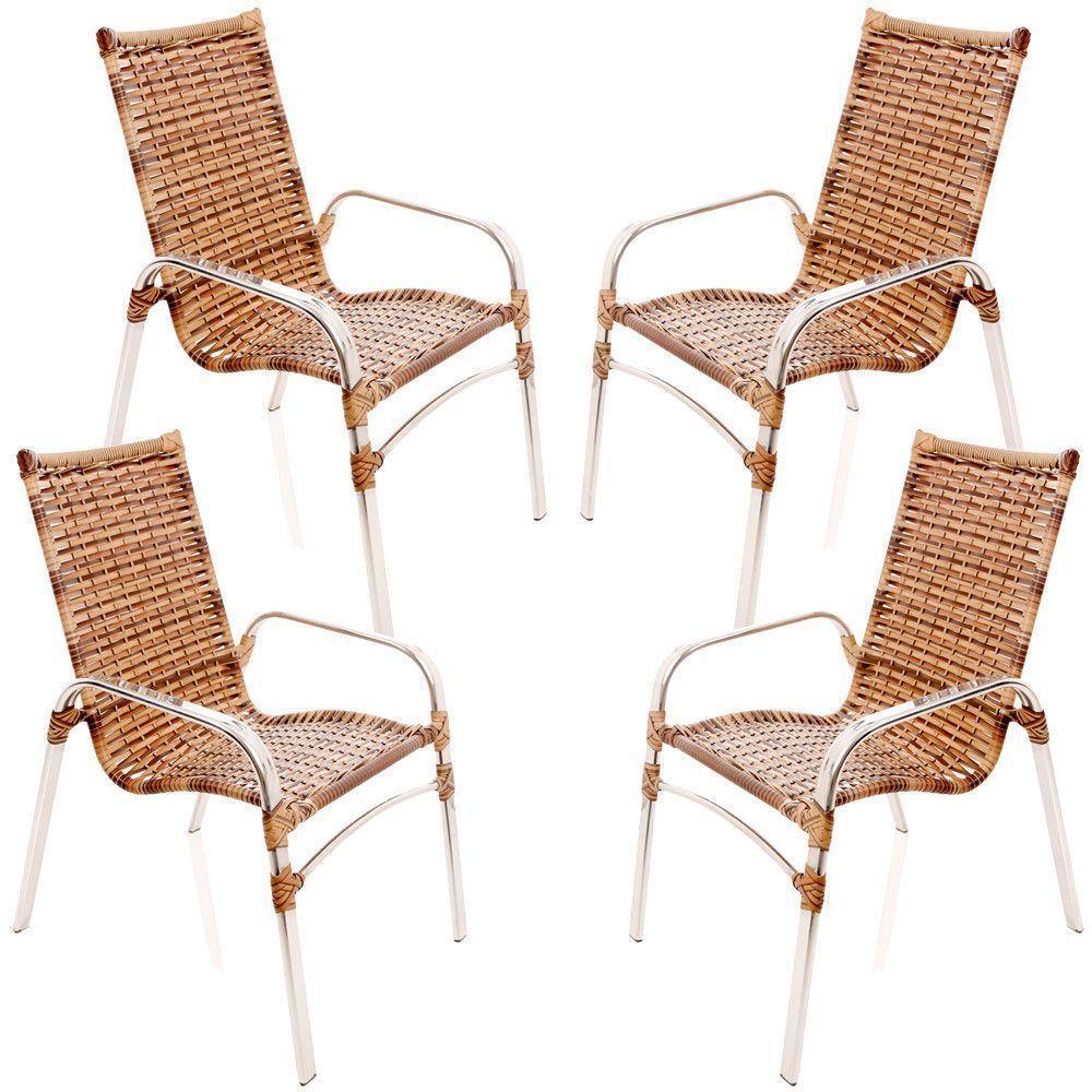 Jogo Cadeiras E Mesa Emily E 2 Espreguiçadeiras Regulável Capuccino - 5