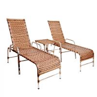 Jogo Cadeiras E Mesa Emily E 2 Espreguiçadeiras Regulável Capuccino - 7