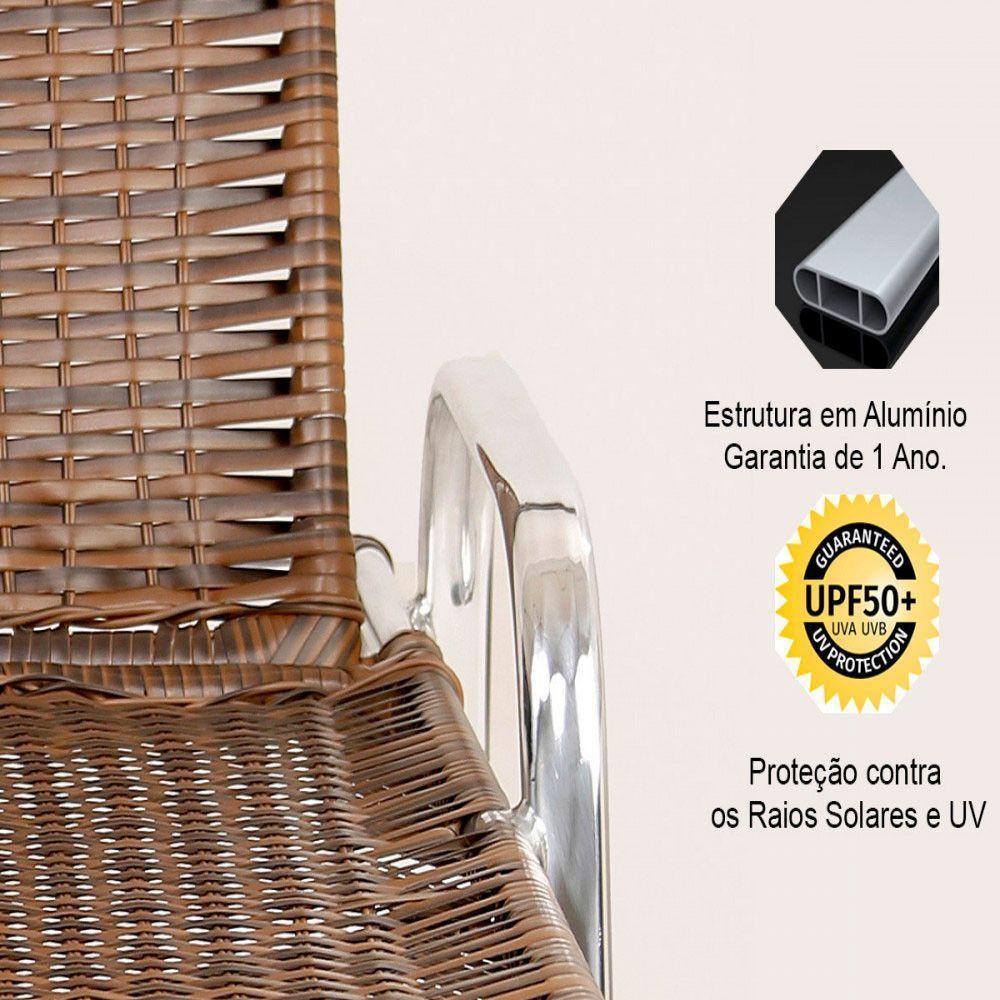 Jogo Cadeiras E Mesa Emily E 2 Espreguiçadeiras Regulável Argila - 4