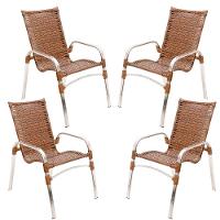 Jogo Cadeiras E Mesa Emily E 2 Espreguiçadeiras Regulável Argila - 5