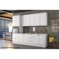 Paneleiro de Cozinha Americana 2 Portas e 2 Gavetas (1 Forno) 71,5cm Branco/Nature - Henn - 7