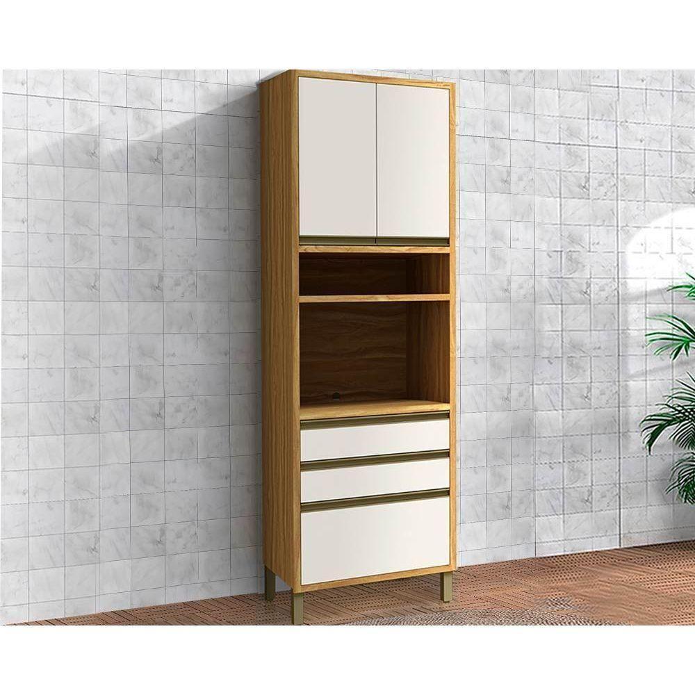 Paneleiro de Cozinha Tempranillo 3 Portas 70cm Amendoa/Off White - Ronipa - 1