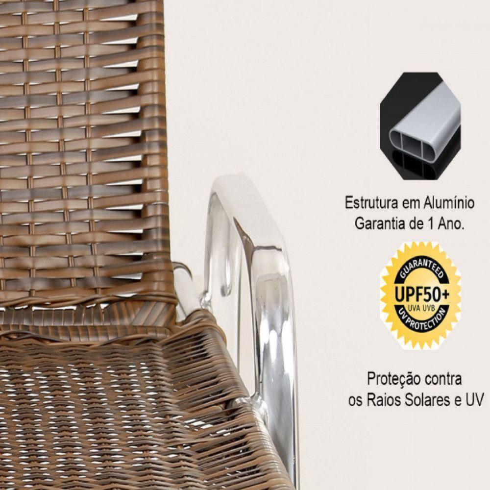 Jogo Cadeiras E Mesa Emily E 2 Espreguiçadeiras Regulável Argila - 3