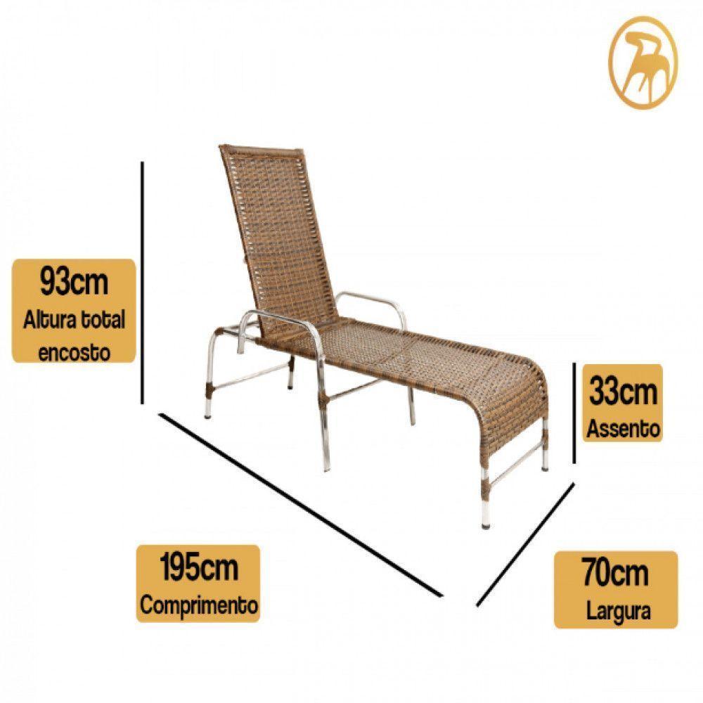Jogo Cadeiras E Mesa Emily E 2 Espreguiçadeiras Regulável Argila - 6