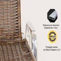 Jogo Cadeiras E Mesa Emily E 2 Espreguiçadeiras Regulável Argila - 3