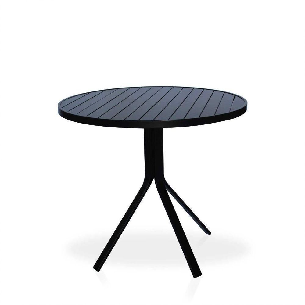 Conjunto 1 Mesa + 4 Cadeiras Para área Externa - Preto - 3